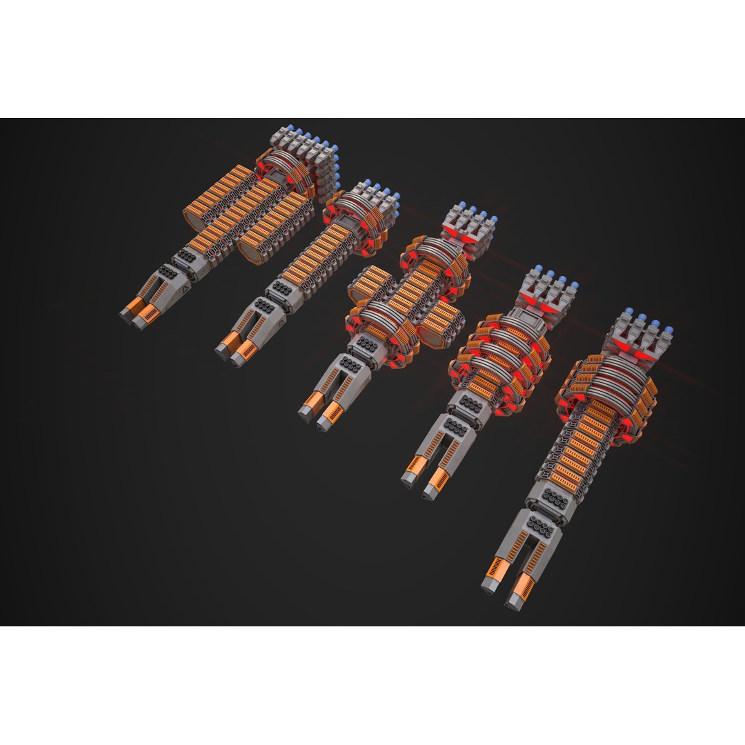 Modular Spaceship Two 3D Model – Low Poly PBR Game Asset, FBX - View 10