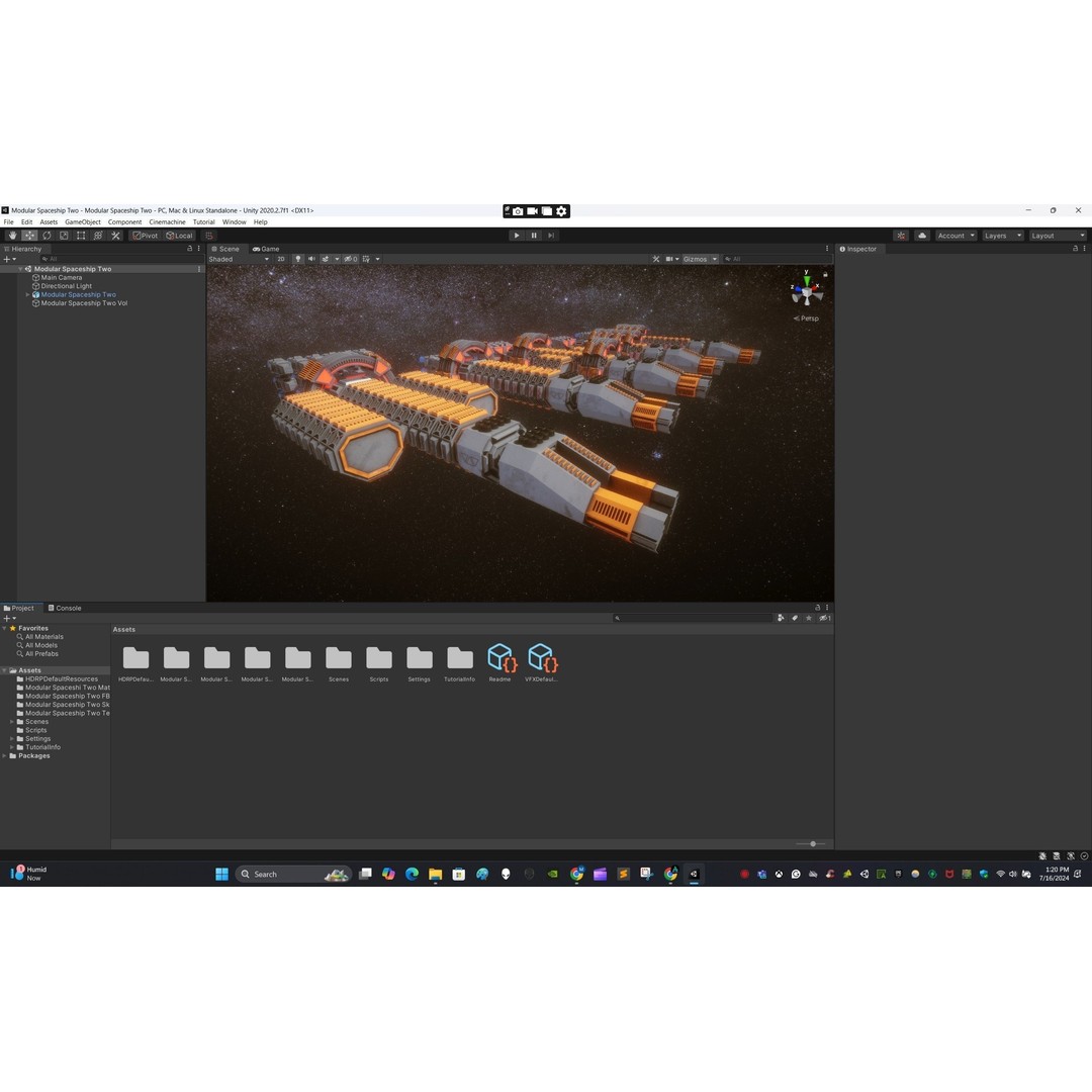 Modular Spaceship Two 3D Model – Low Poly PBR Game Asset, FBX - View 12