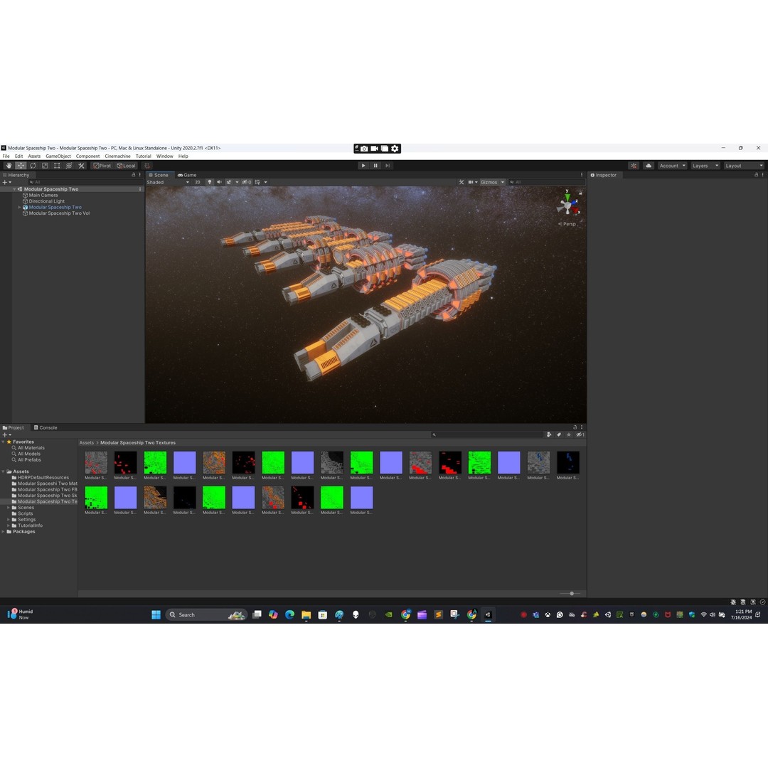 Modular Spaceship Two 3D Model – Low Poly PBR Game Asset, FBX - View 13