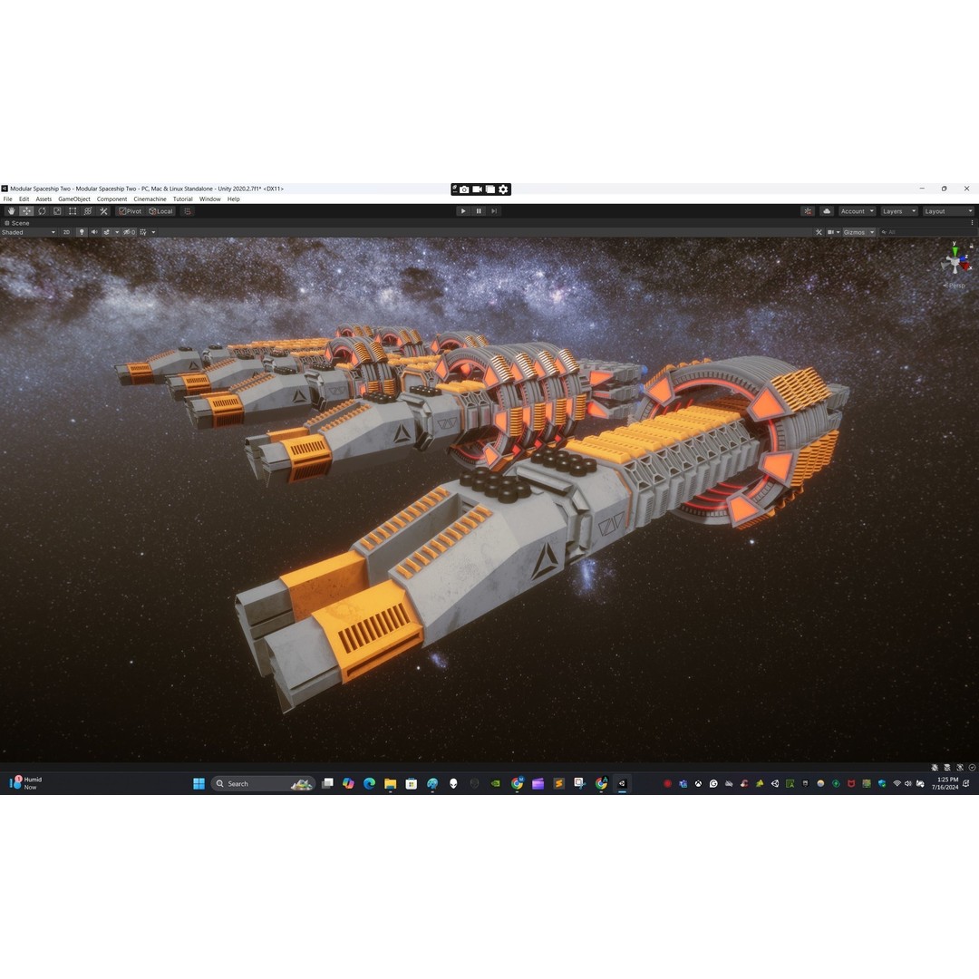 Modular Spaceship Two 3D Model – Low Poly PBR Game Asset, FBX - View 16