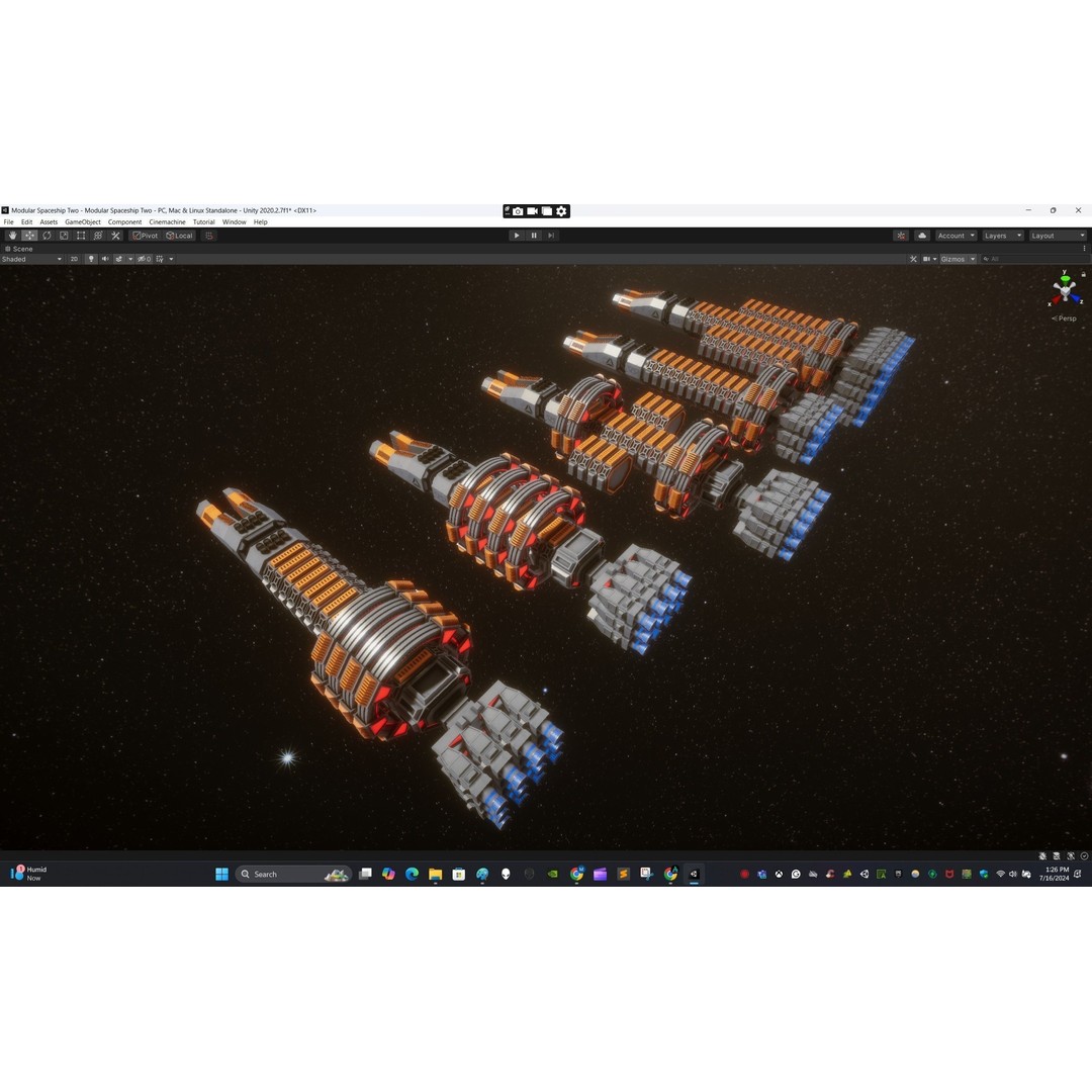 Modular Spaceship Two 3D Model – Low Poly PBR Game Asset, FBX - View 18