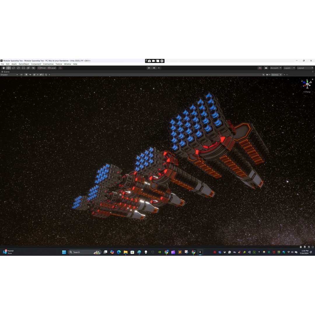Modular Spaceship Two 3D Model – Low Poly PBR Game Asset, FBX - View 20