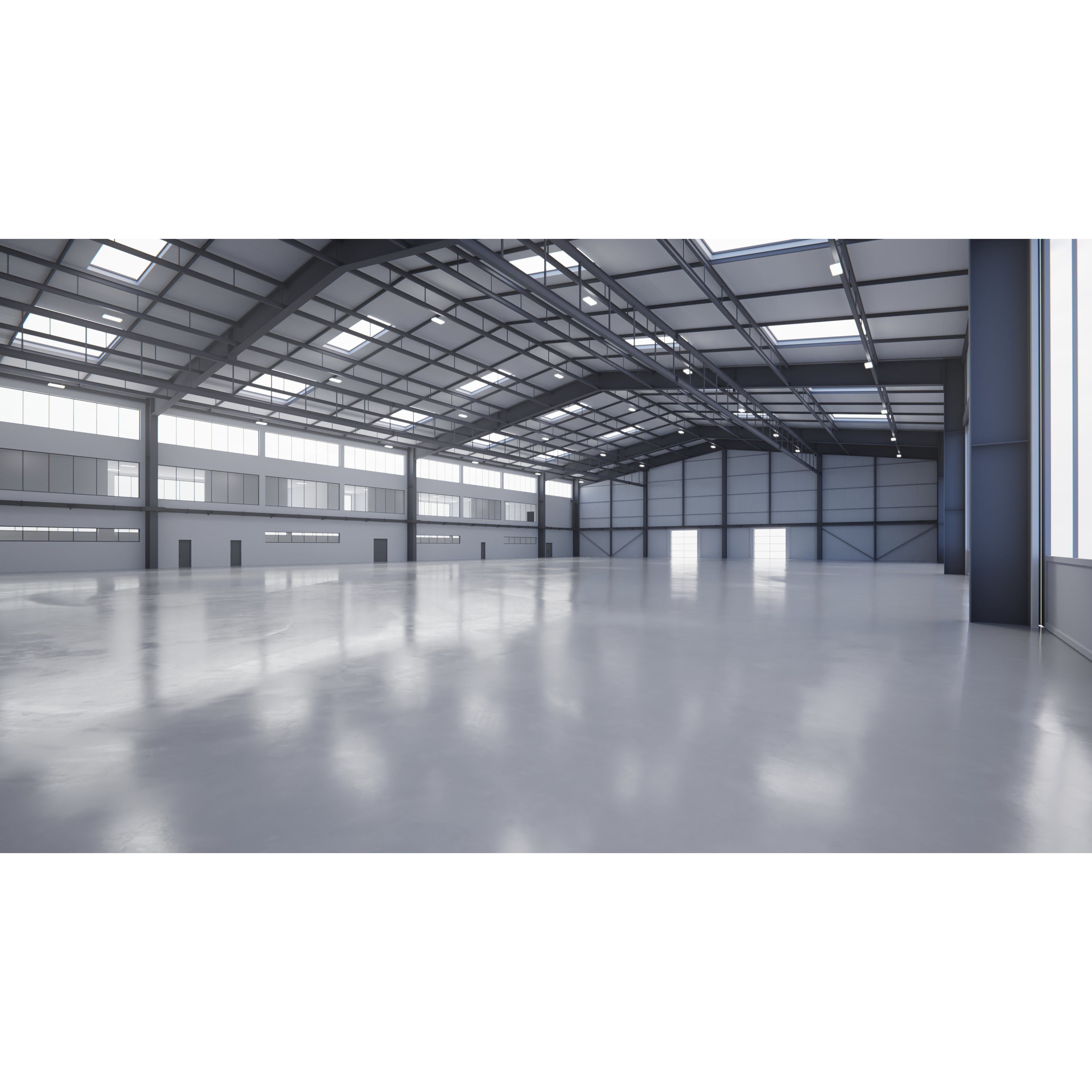 Airplane Hangar Interior 13 - Low-Poly Game-Ready 3D Model - View 10