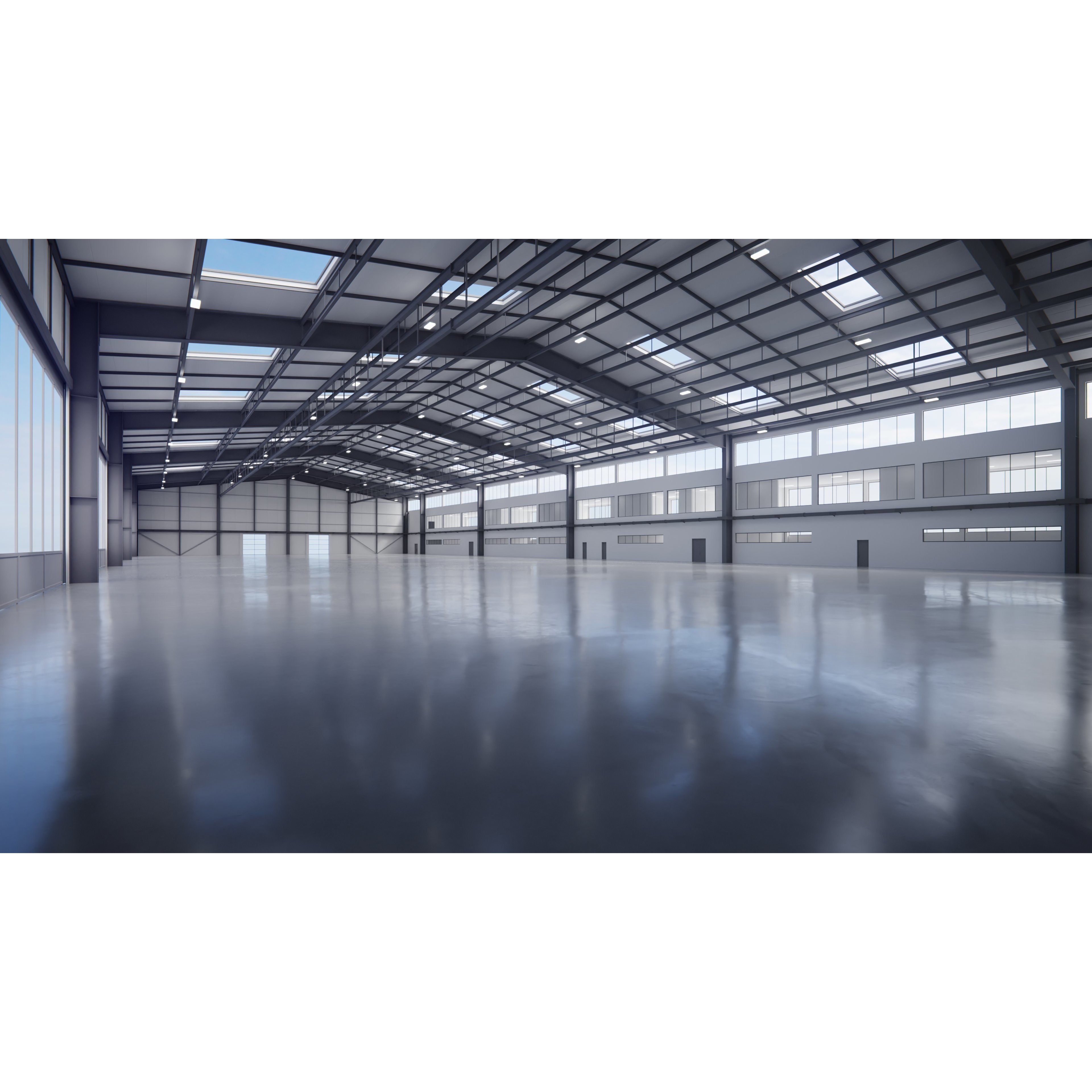 Airplane Hangar Interior 13 - Low-Poly Game-Ready 3D Model - View 11