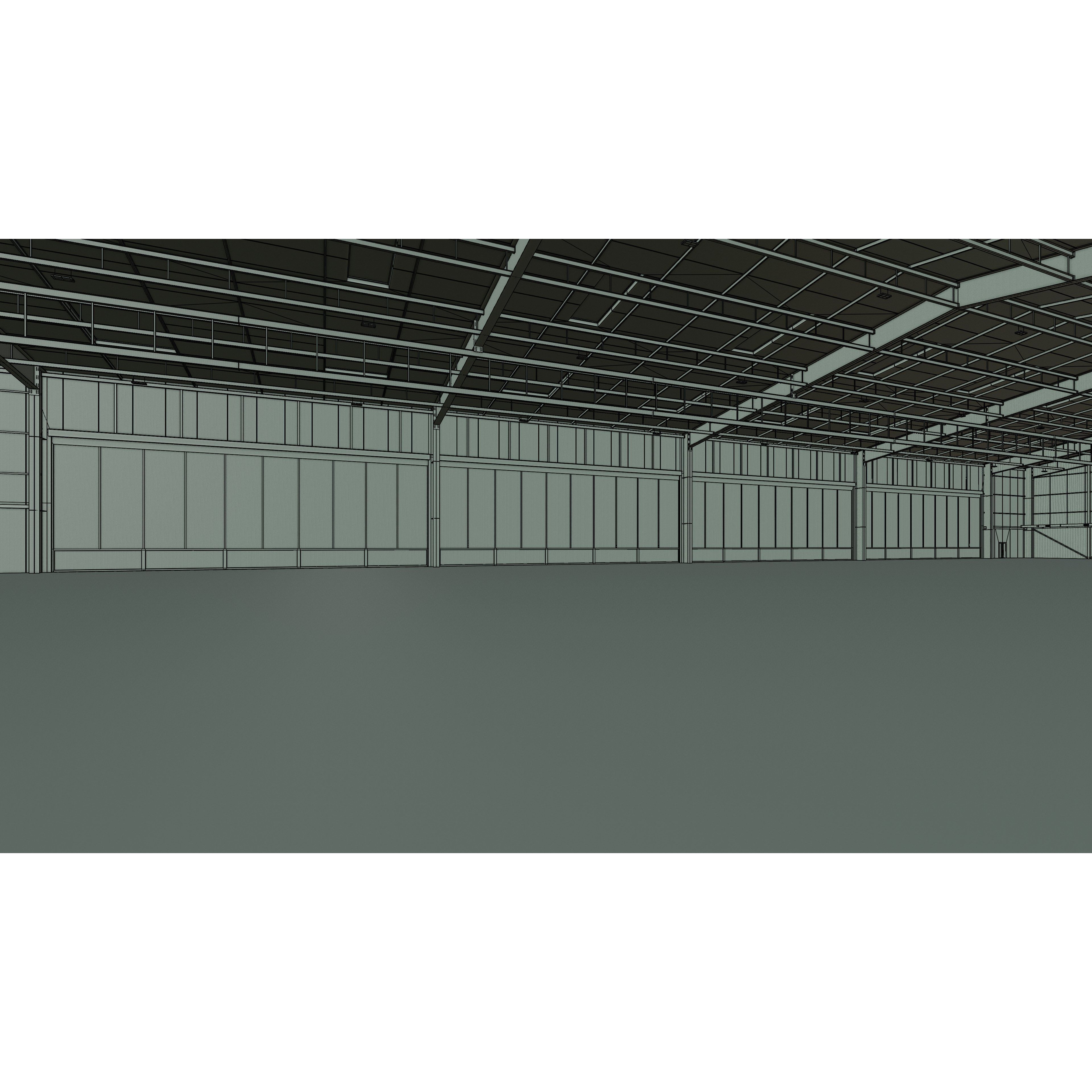 Airplane Hangar Interior 13 - Low-Poly Game-Ready 3D Model - View 15