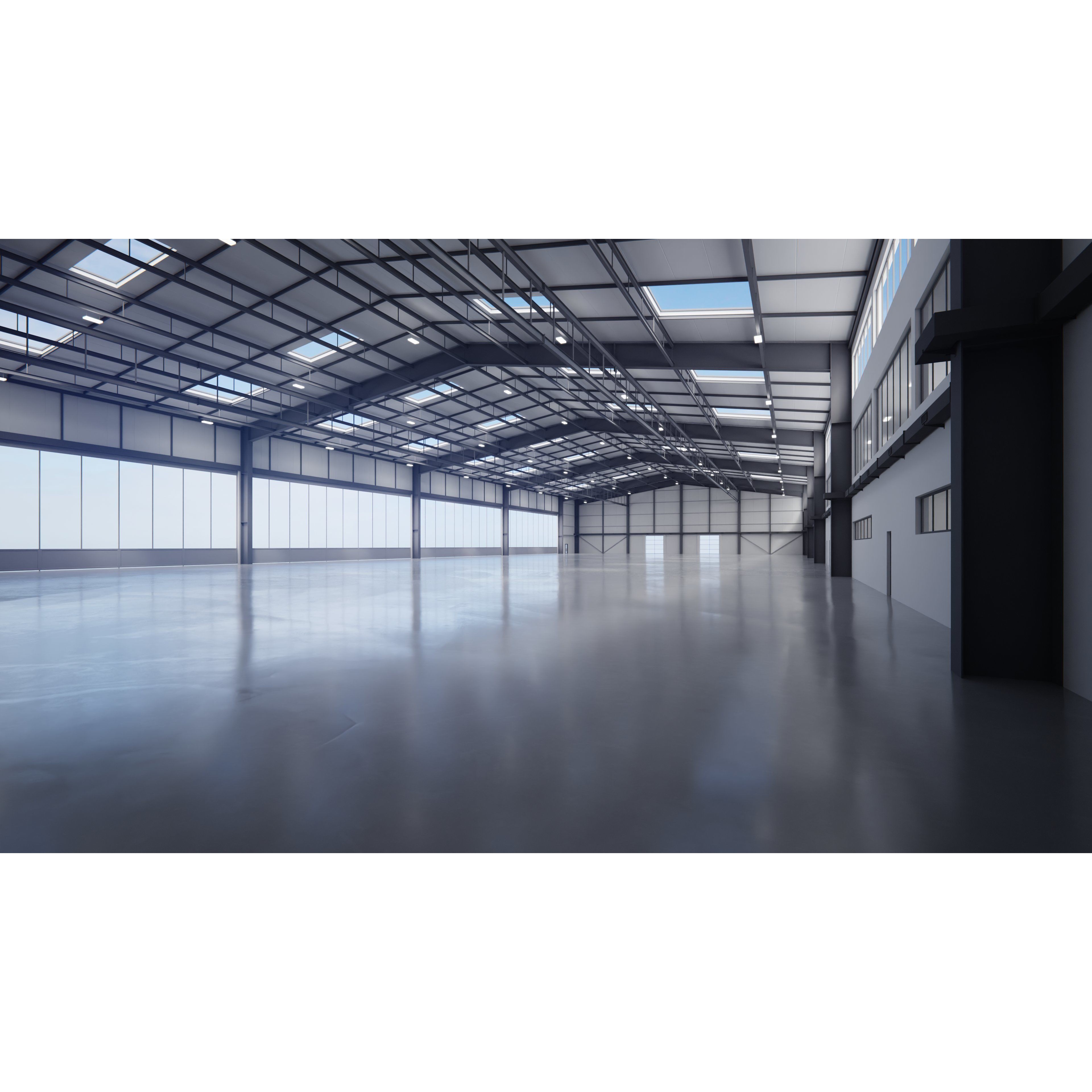 Airplane Hangar Interior 13 - Low-Poly Game-Ready 3D Model - View 3