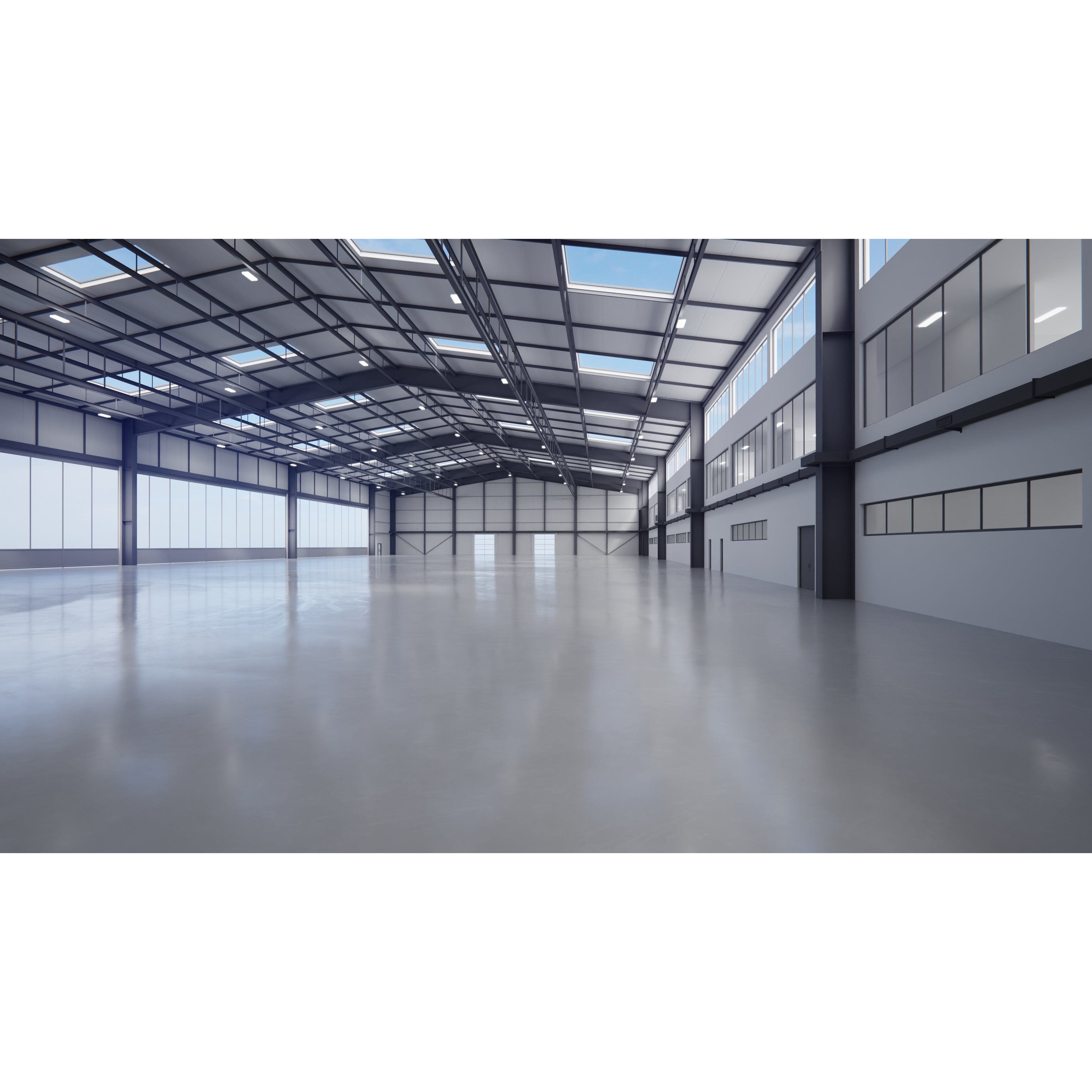 Airplane Hangar Interior 13 - Low-Poly Game-Ready 3D Model - View 4