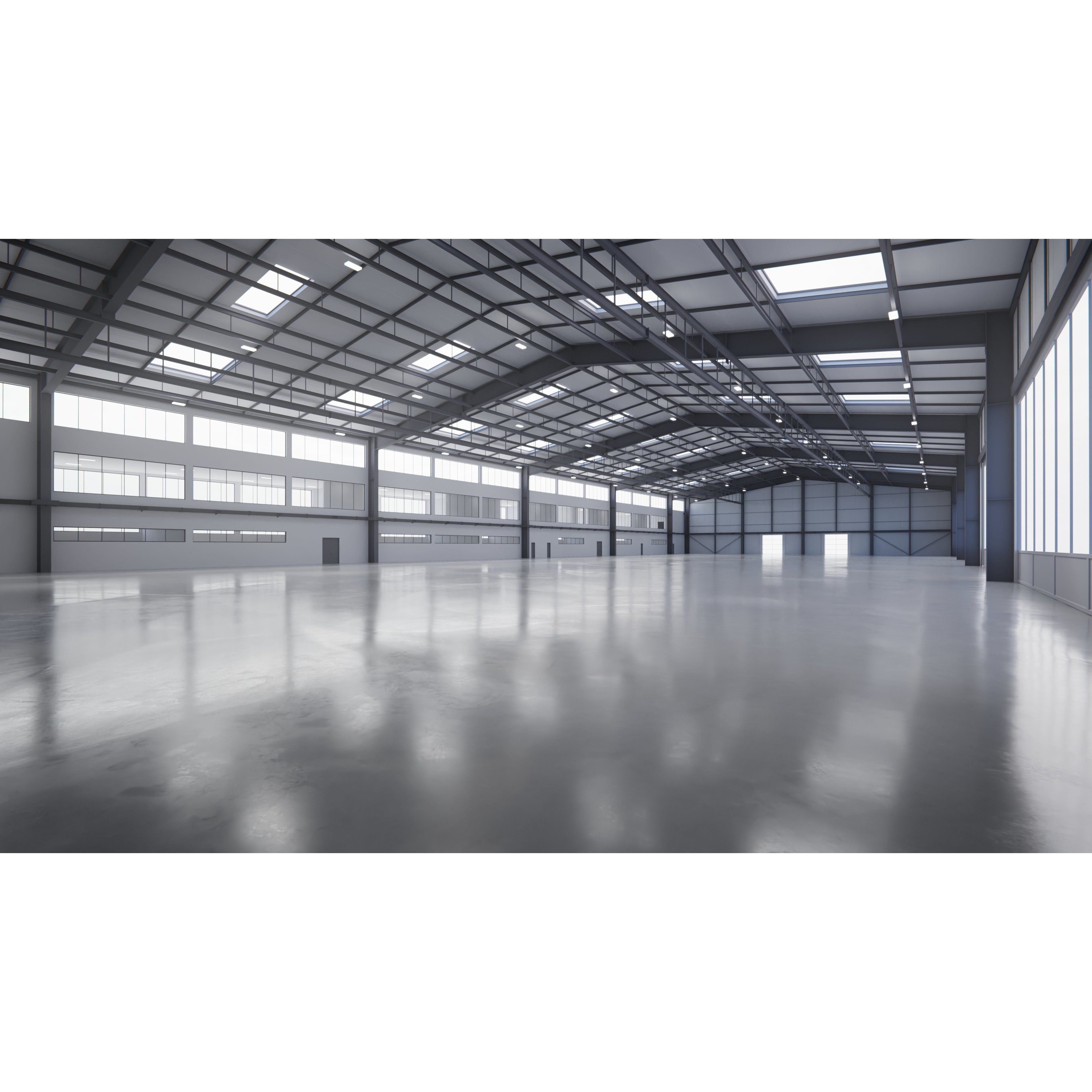 Airplane Hangar Interior 13 - Low-Poly Game-Ready 3D Model - View 9