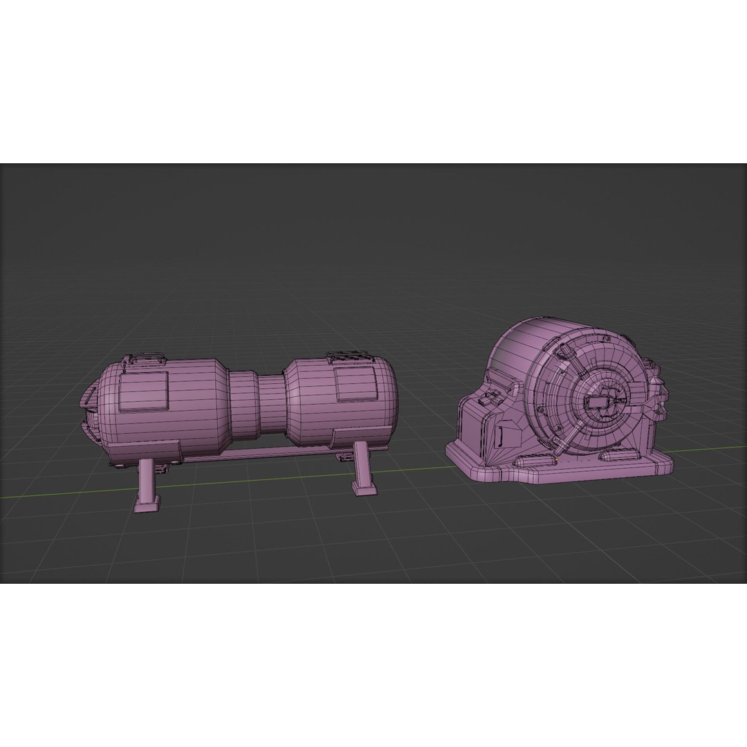Sci-Fi Barrels 3D Model – Unique Props for Game Assets, PBR Textures - View 9