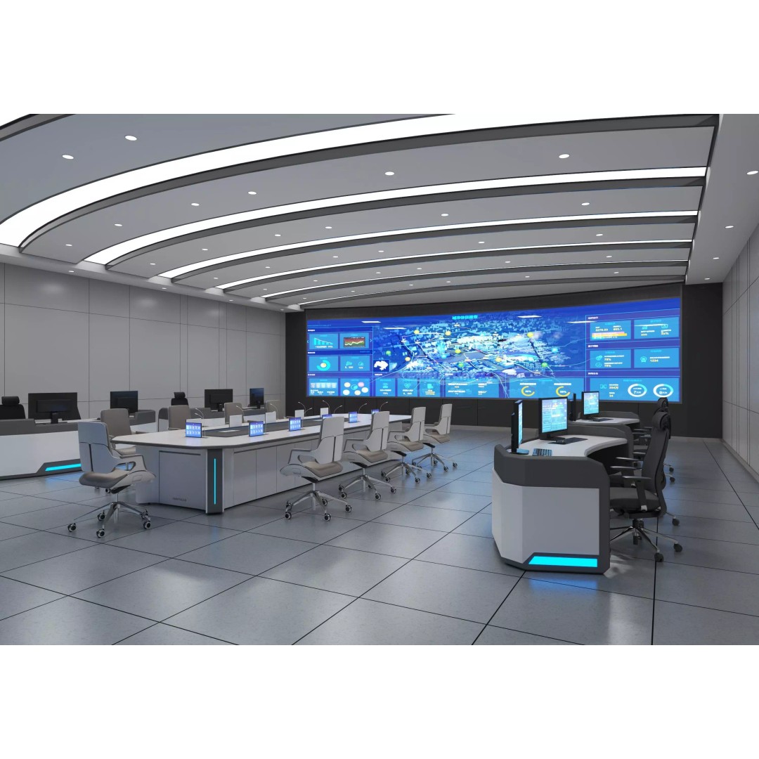 Control Room 3D Model – Low Poly Architectural Design, FBX, OBJ - View 3
