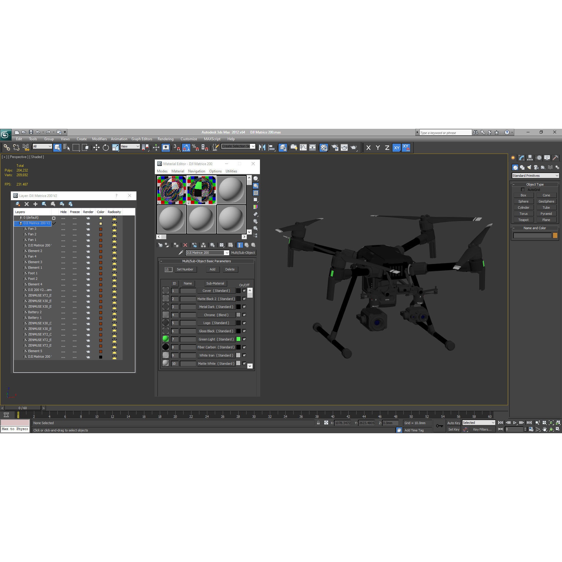 DJI Matrice 200 Series V2 - Game-Ready 3D Model
