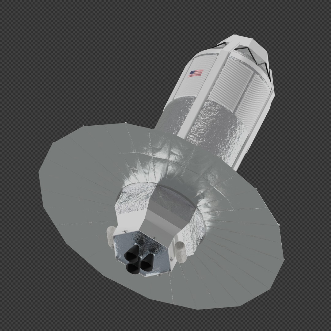 Blue Moon Human Landing System 3D Model – PBR Spacecraft, Blender, FBX
