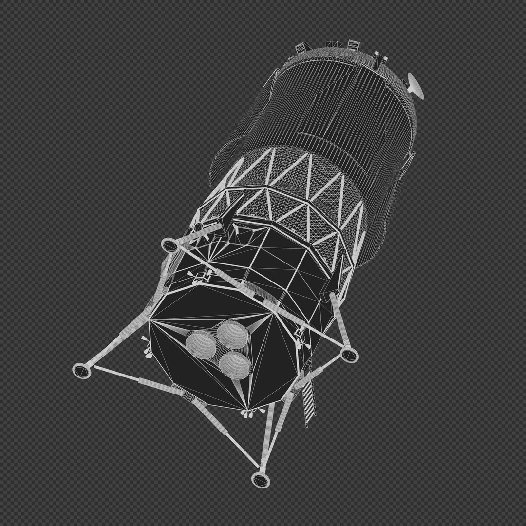 Blue Moon Human Landing System 3D Model – PBR Spacecraft, Blender, FBX - View 12