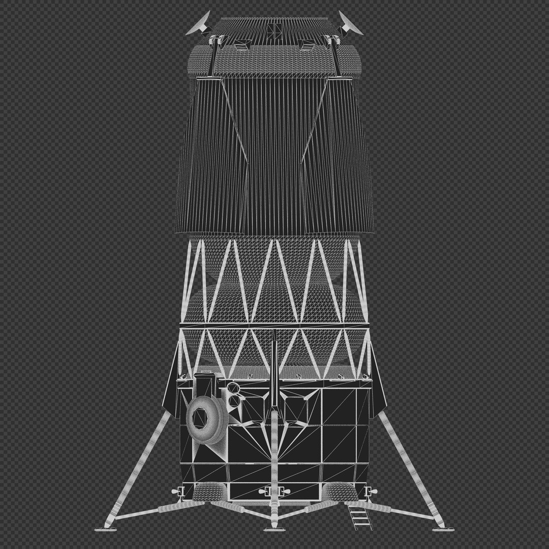 Blue Moon Human Landing System 3D Model – PBR Spacecraft, Blender, FBX - View 13