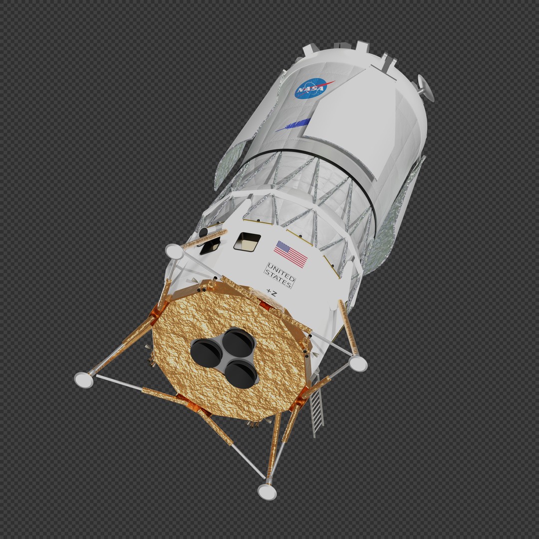 Blue Moon Human Landing System 3D Model – PBR Spacecraft, Blender, FBX - View 5
