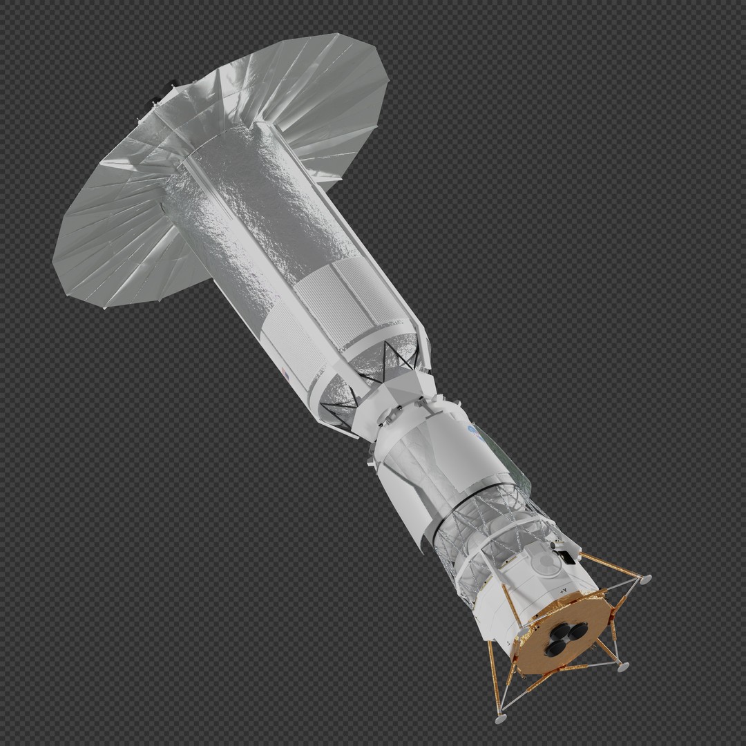 Blue Moon Human Landing System 3D Model – PBR Spacecraft, Blender, FBX - View 6