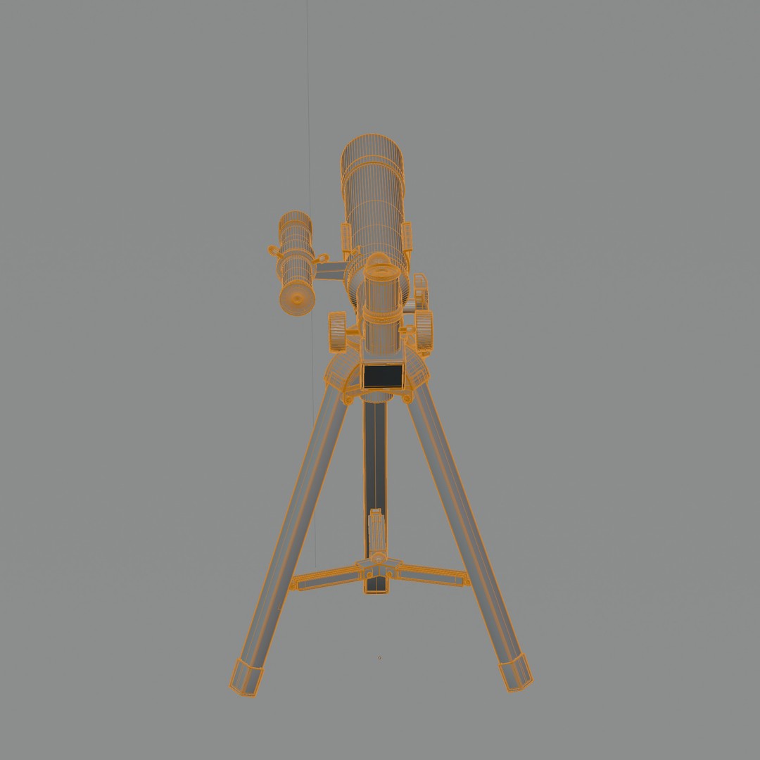 Kids Telescope 3D Model – Low Poly Game Asset with PBR Textures