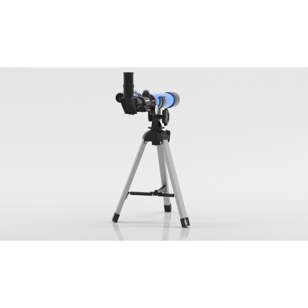 Kids Telescope 3D Model – Low Poly Game Asset with PBR Textures - View 10