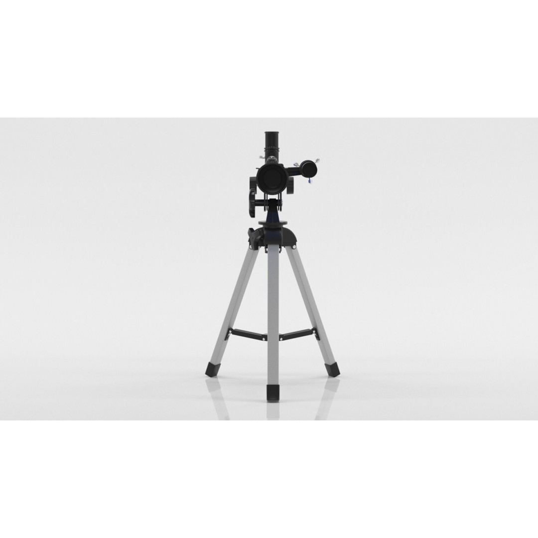 Kids Telescope 3D Model – Low Poly Game Asset with PBR Textures - View 3