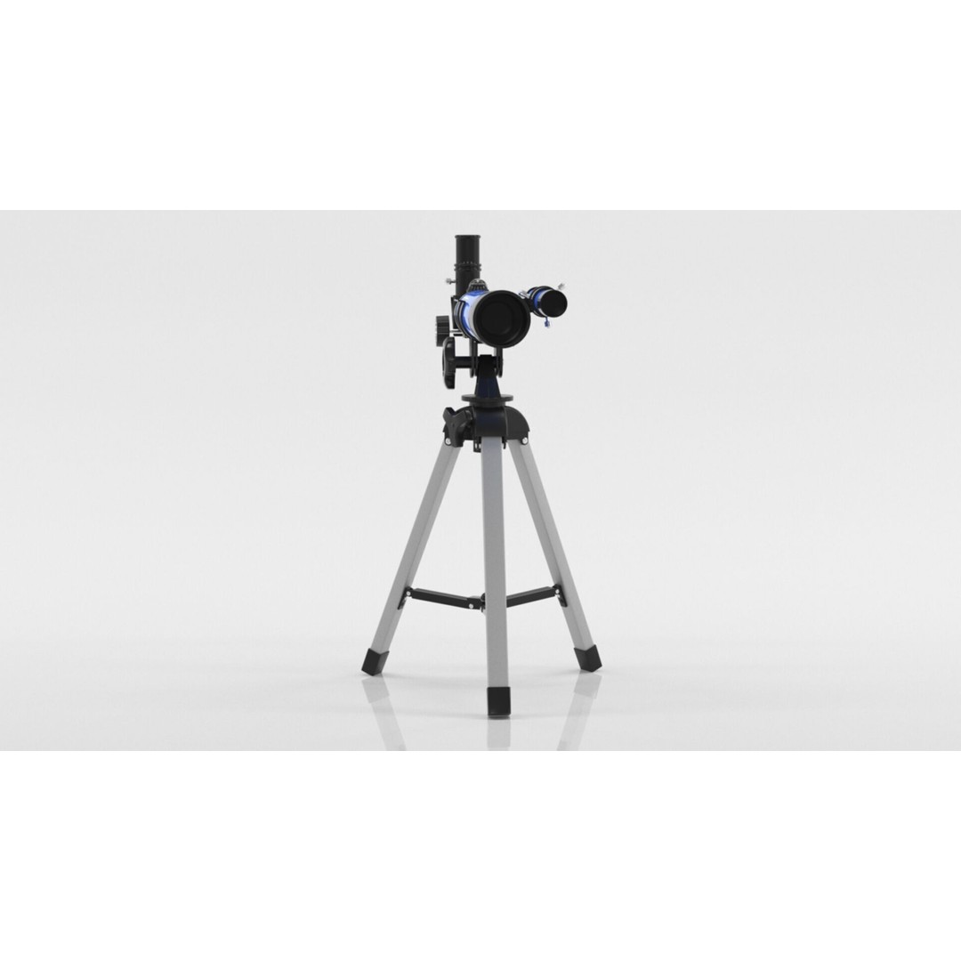 Kids Telescope 3D Model – Low Poly Game Asset with PBR Textures - View 4