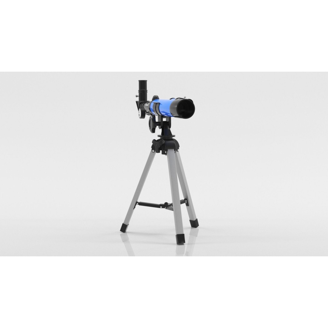 Kids Telescope 3D Model – Low Poly Game Asset with PBR Textures - View 5