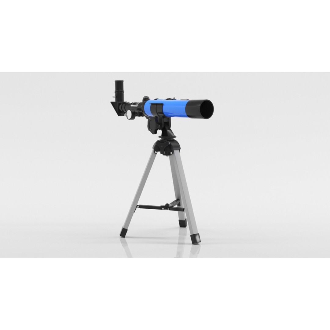 Kids Telescope 3D Model – Low Poly Game Asset with PBR Textures - View 6