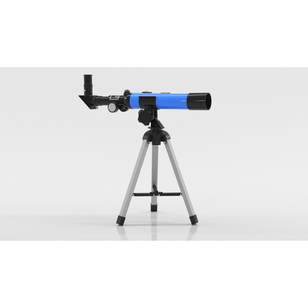 Kids Telescope 3D Model – Low Poly Game Asset with PBR Textures - View 7
