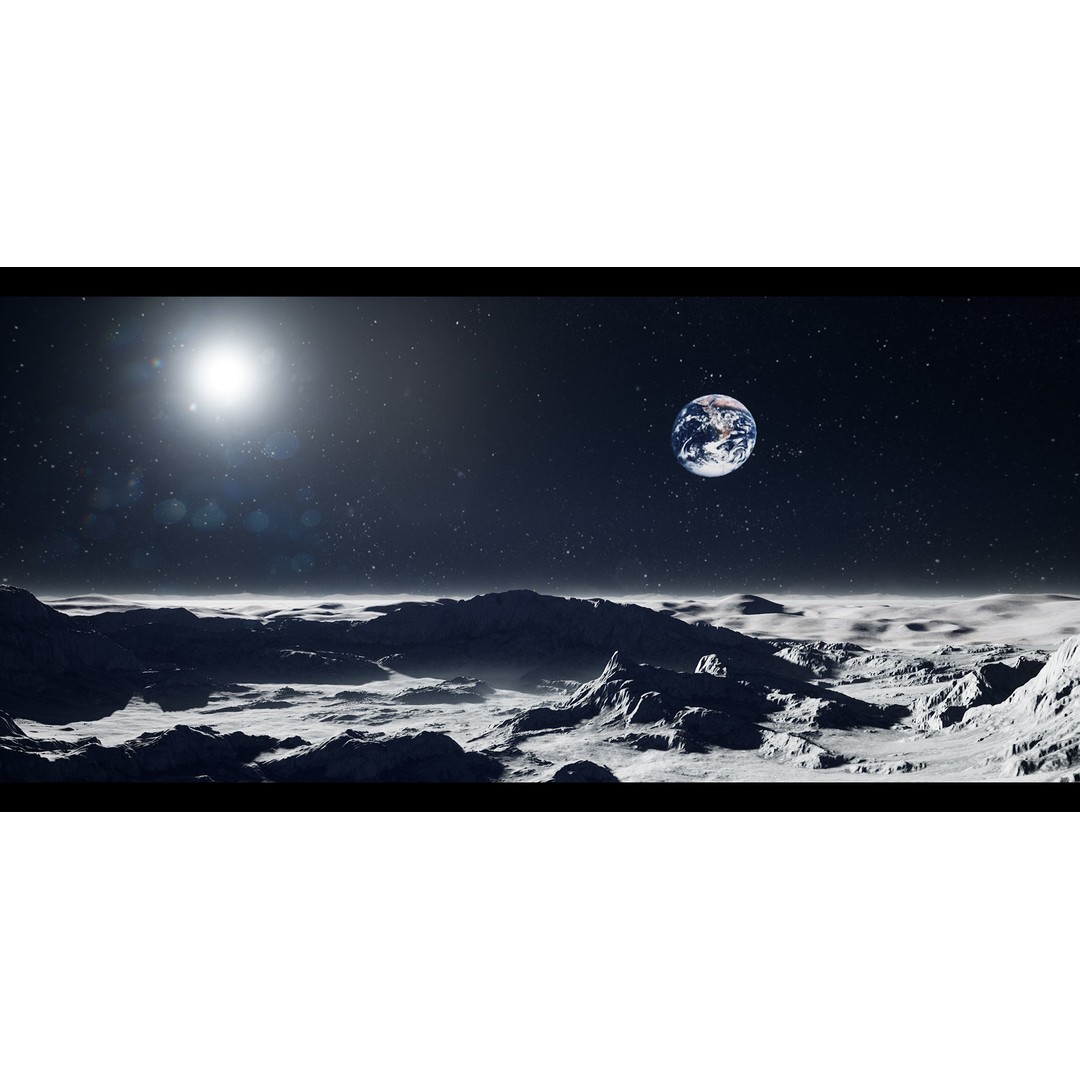Moon Landscapes 3D Model – Detailed Lunar Terrain Pack, UE Project - View 11