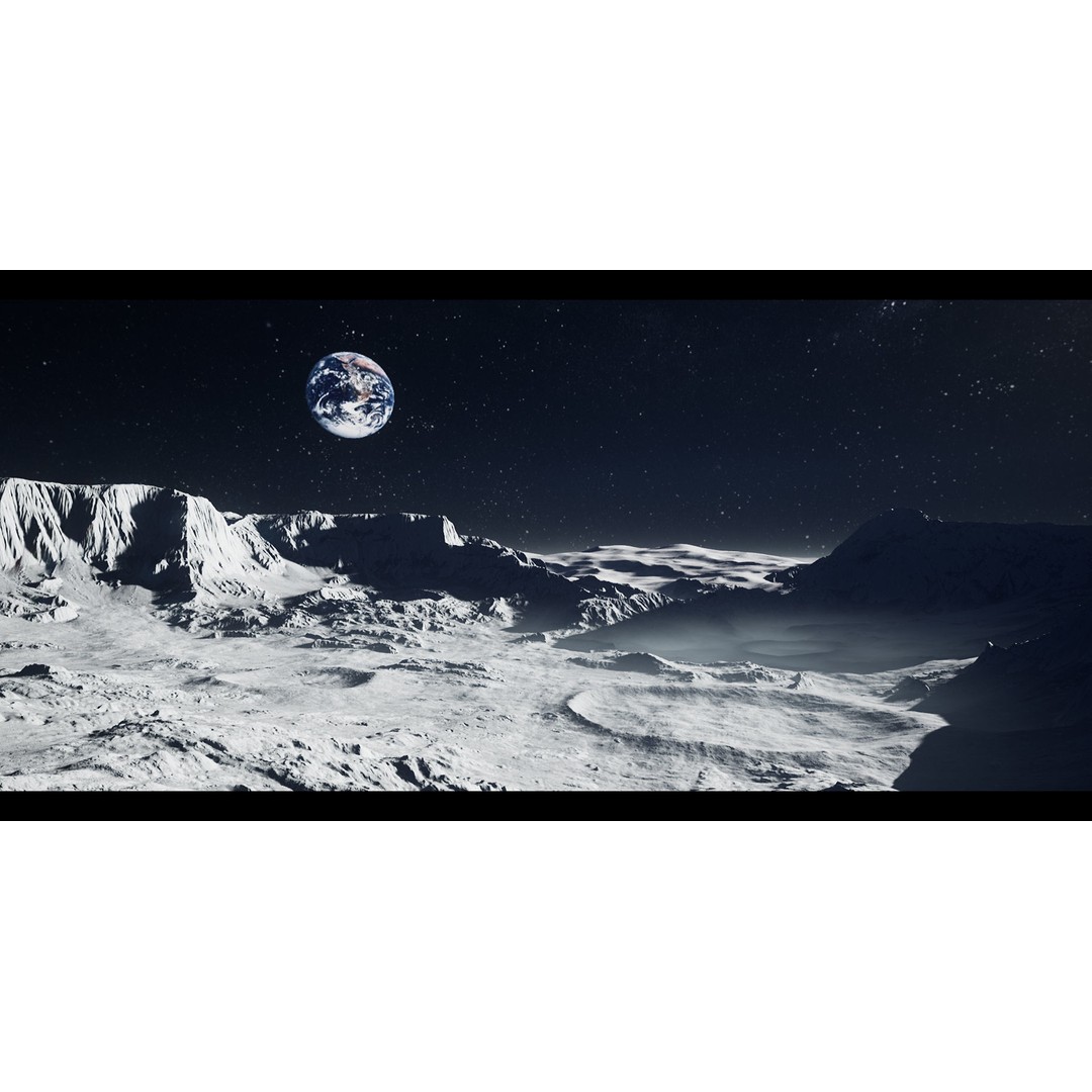 Moon Landscapes 3D Model – Detailed Lunar Terrain Pack, UE Project - View 12