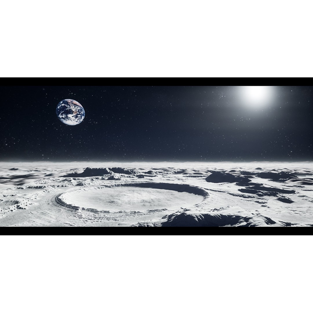 Moon Landscapes 3D Model – Detailed Lunar Terrain Pack, UE Project - View 9