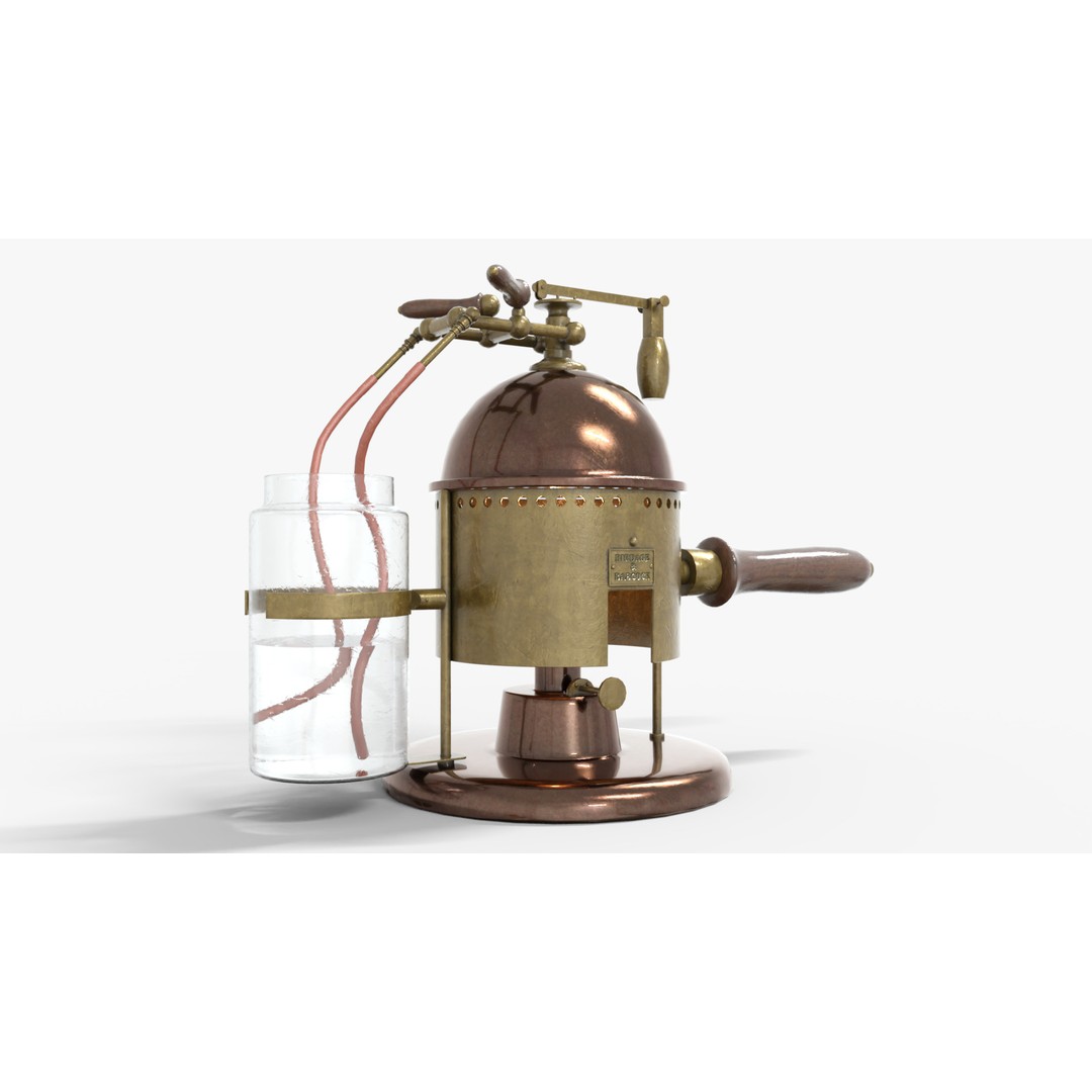 Carbolic Spray Lister 3D Model – Low Poly Medical Asset, FBX - View 3