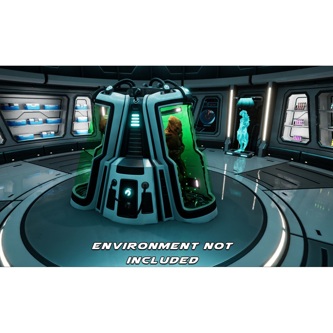 Sci-Fi Cryo Chamber 3D Model – Low Poly Game Asset, FBX, PBR - View 7