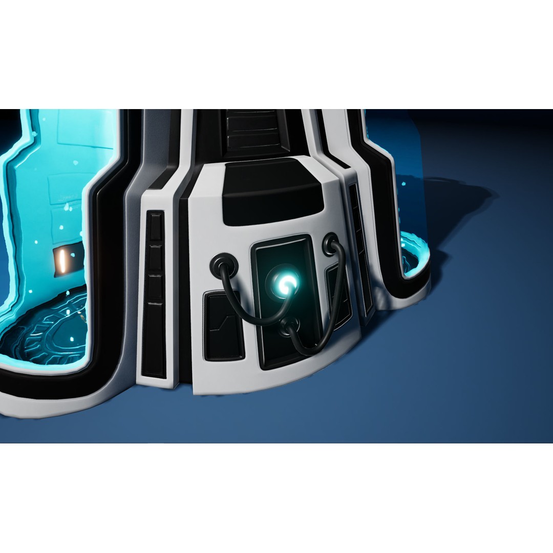 Sci-Fi Cryo Chamber 3D Model – Low Poly Game Asset, FBX, PBR - View 8