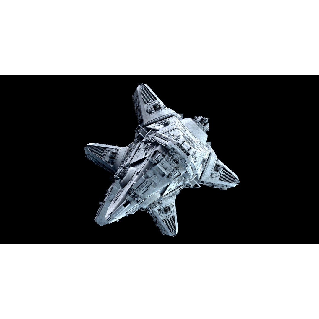 Mandalorian Cruiser 3D Model – High Poly Space Ship, FBX, Blender - View 18