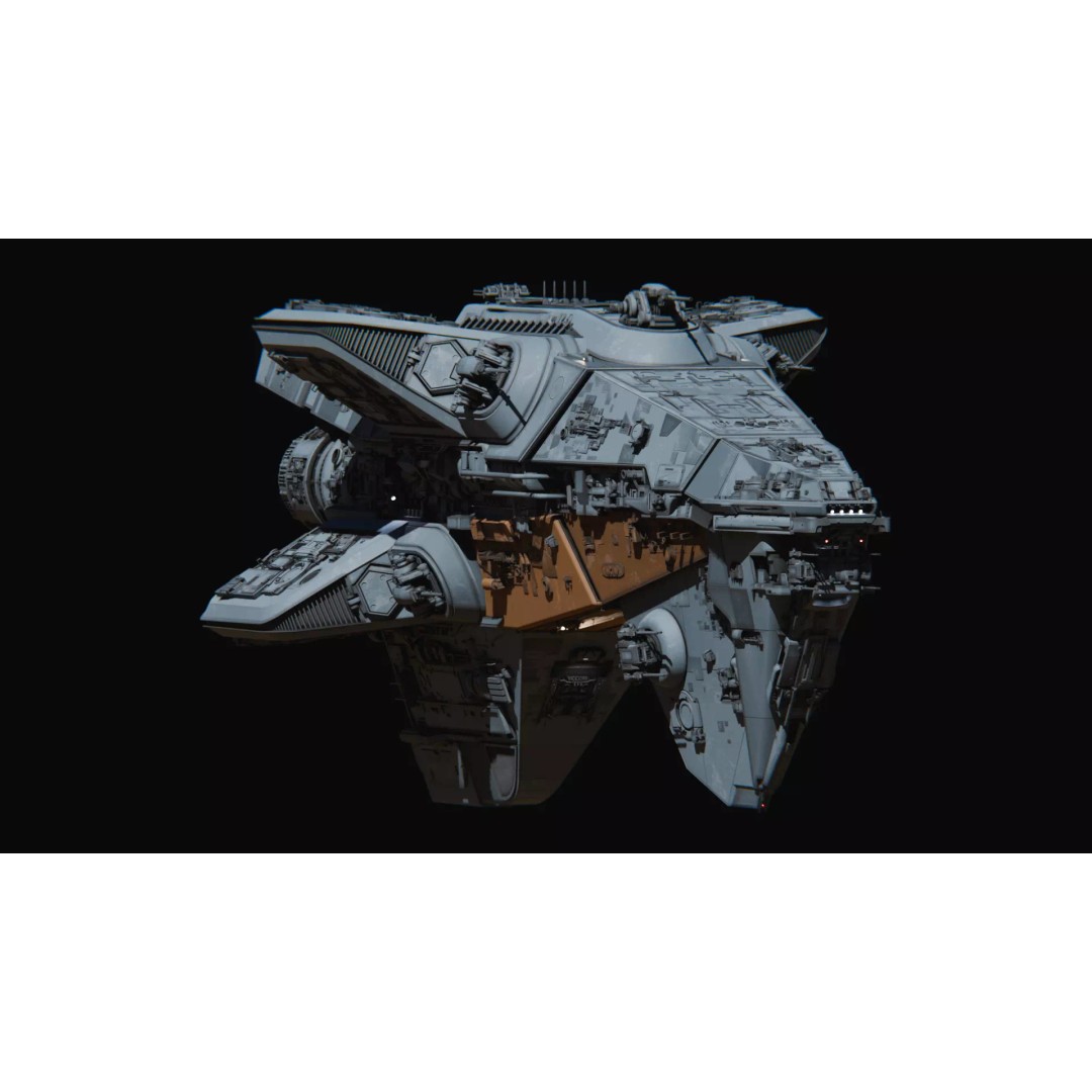 Mandalorian Cruiser 3D Model – High Poly Space Ship, FBX, Blender - View 2