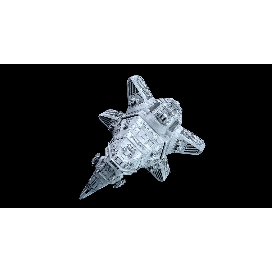 Mandalorian Cruiser 3D Model – High Poly Space Ship, FBX, Blender - View 20