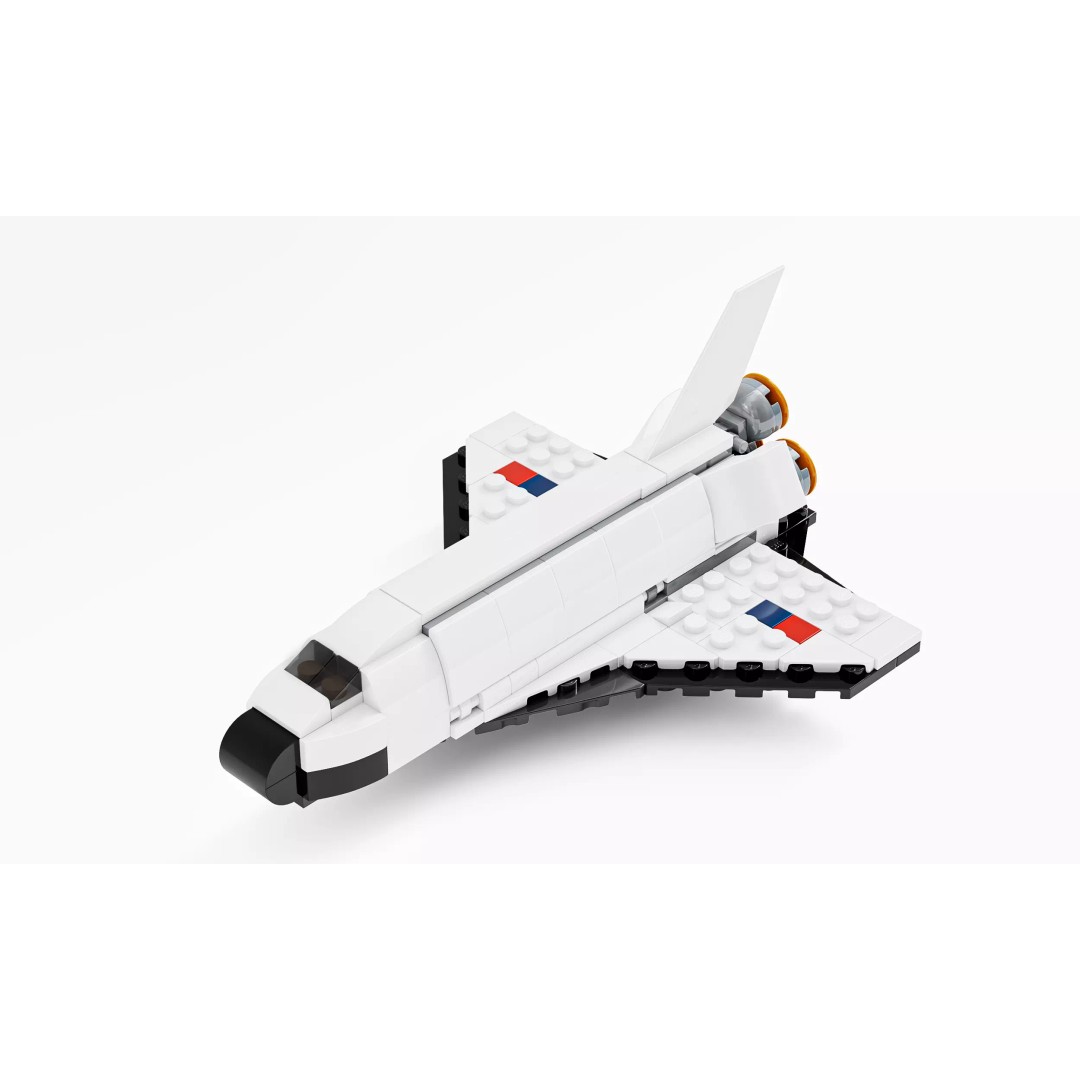 Modular Space Shuttle 3D Model – Low Poly Game Asset, FBX - View 4