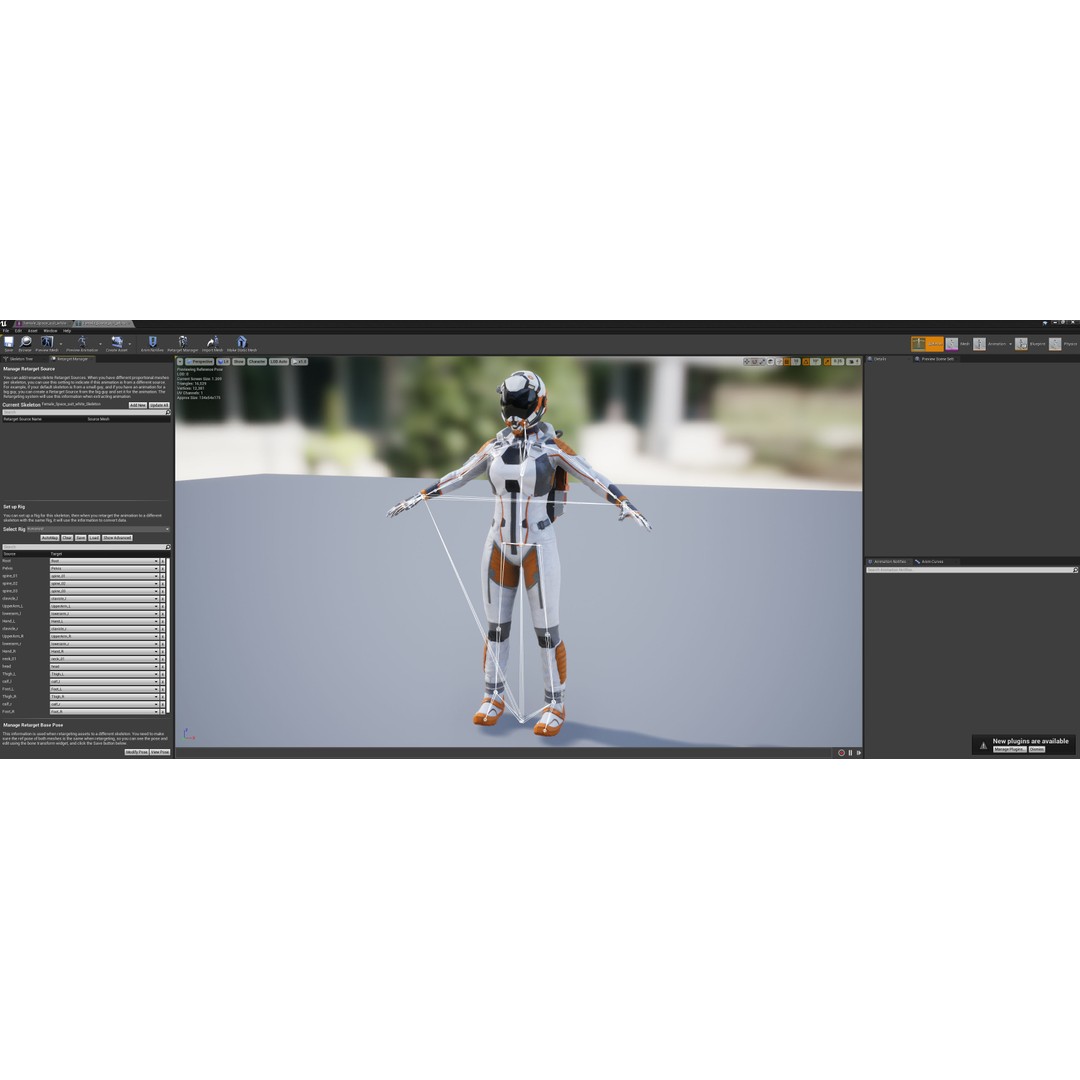 Female Space Suit 3D Model – Low Poly Game Asset, FBX, PBR - View 13