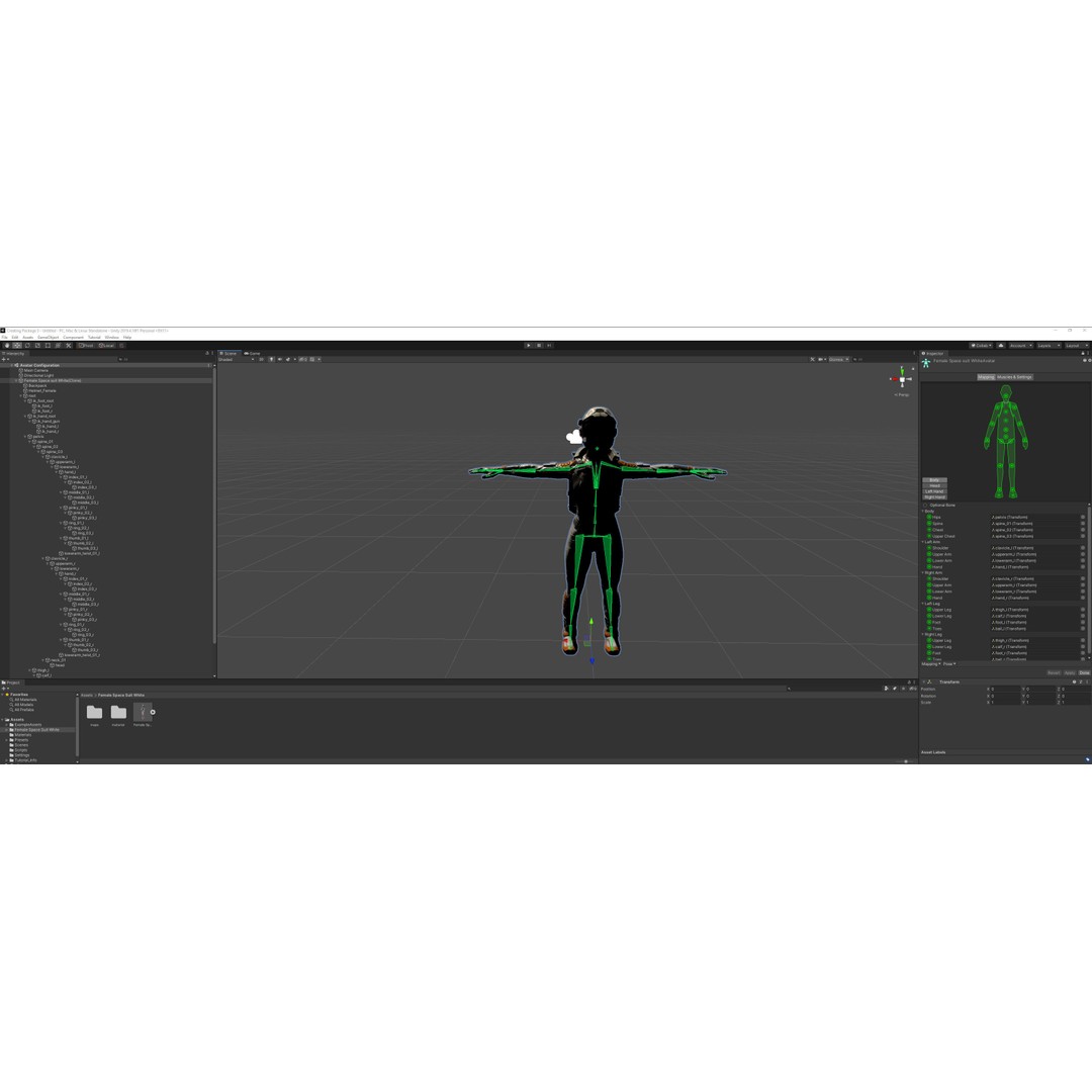 Female Space Suit 3D Model – Low Poly Game Asset, FBX, PBR - View 15