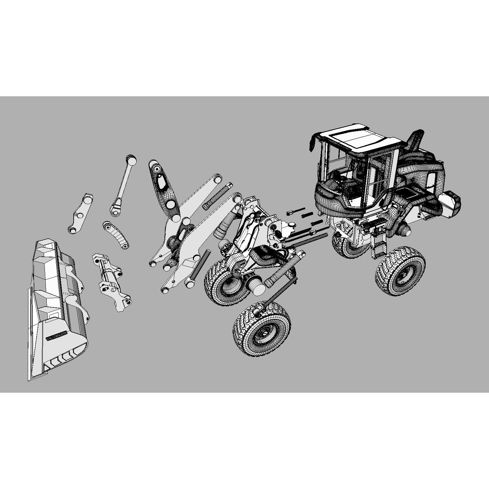 Volvo L60H Wheel Loader - High-Detail 3D Model