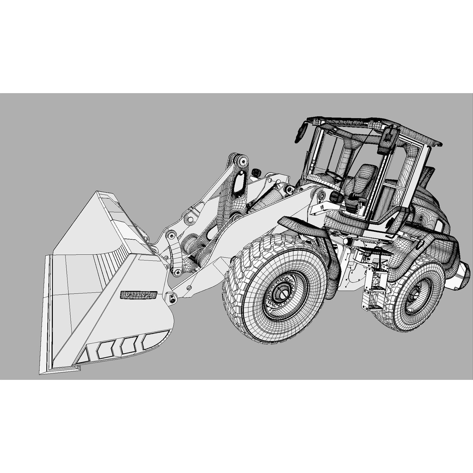 Volvo L60H Wheel Loader - High-Detail 3D Model - View 17