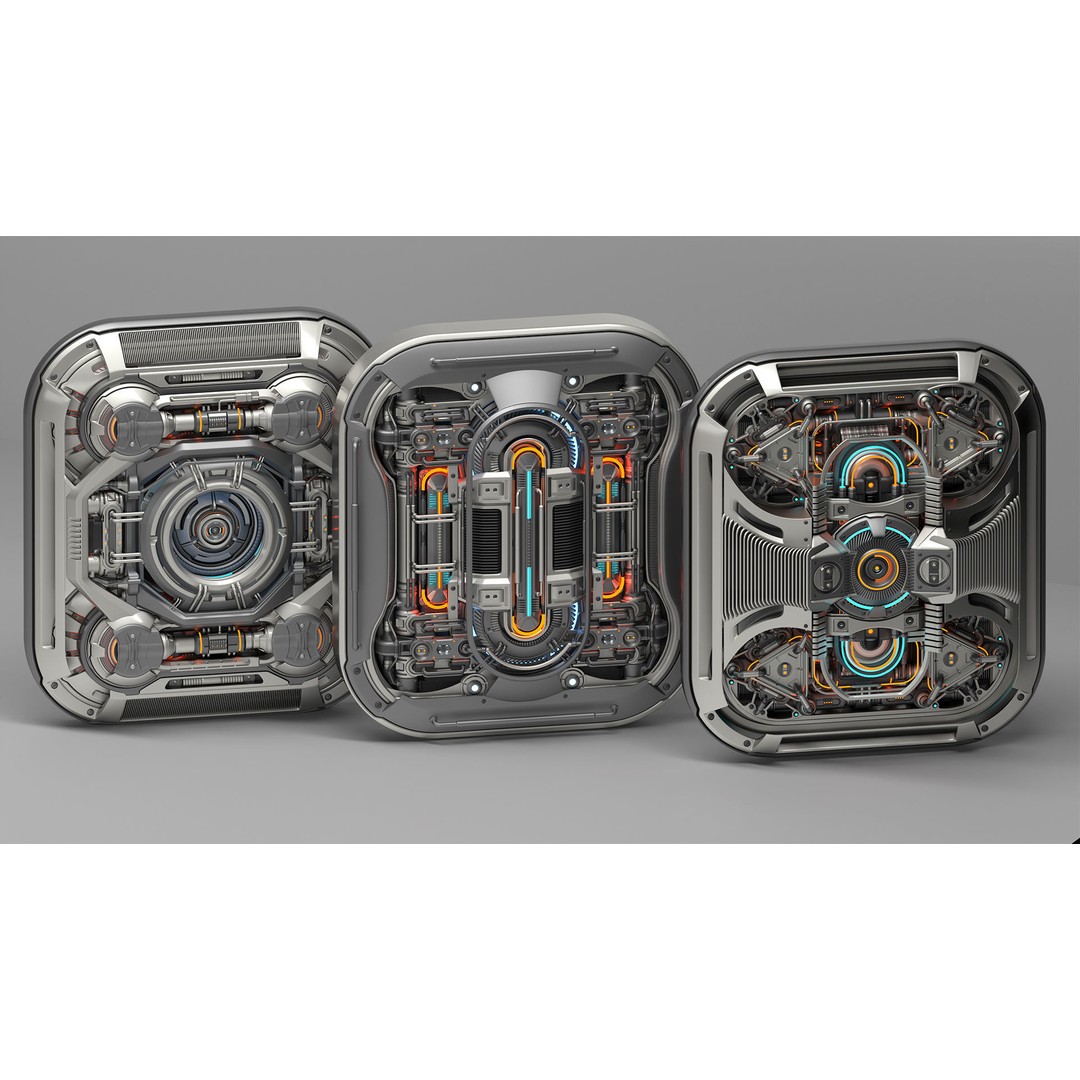 Sci-Fi Kitbash Mega Elements 4 3D Model – High Poly Subdivision Ready, FBX/OBJ - View 13