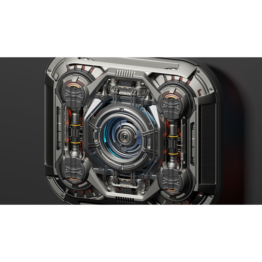 Sci-Fi Kitbash Mega Elements 4 3D Model – High Poly Subdivision Ready, FBX/OBJ - View 14
