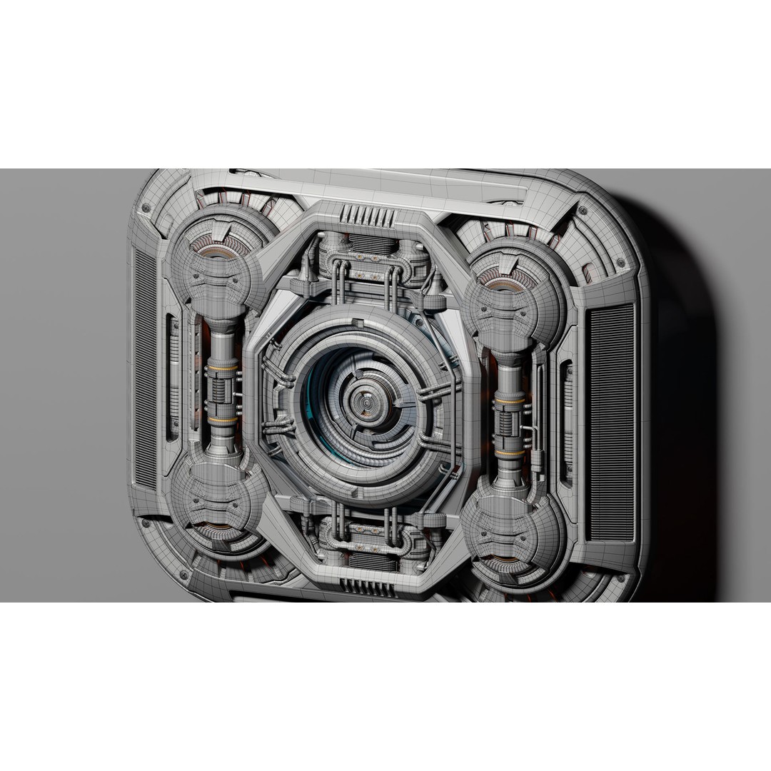 Sci-Fi Kitbash Mega Elements 4 3D Model – High Poly Subdivision Ready, FBX/OBJ - View 15