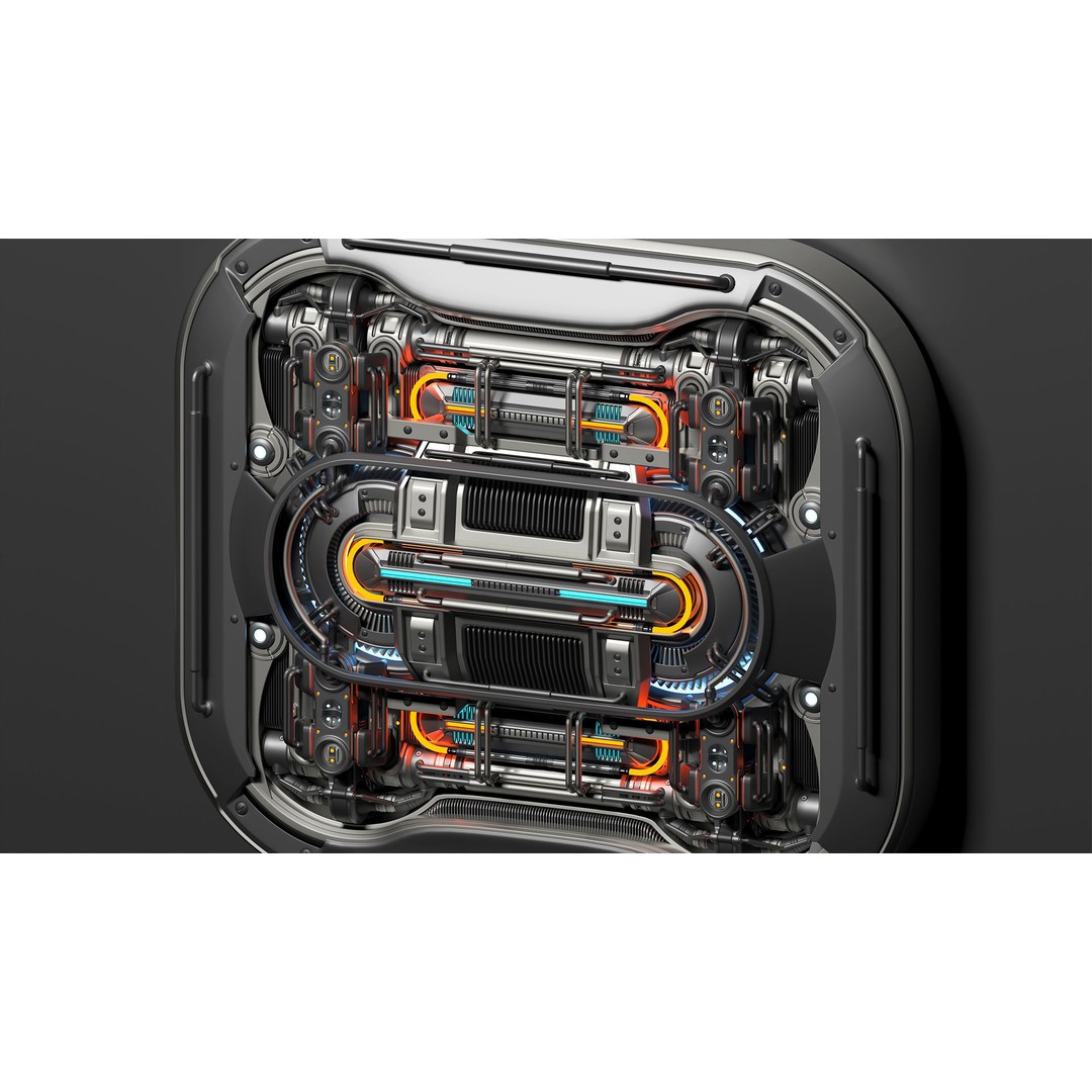 Sci-Fi Kitbash Mega Elements 4 3D Model – High Poly Subdivision Ready, FBX/OBJ - View 16