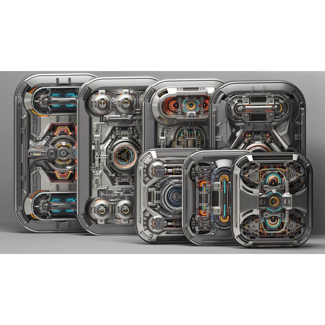 Sci-Fi Kitbash Mega Elements 4 3D Model – High Poly Subdivision Ready, FBX/OBJ - View 2