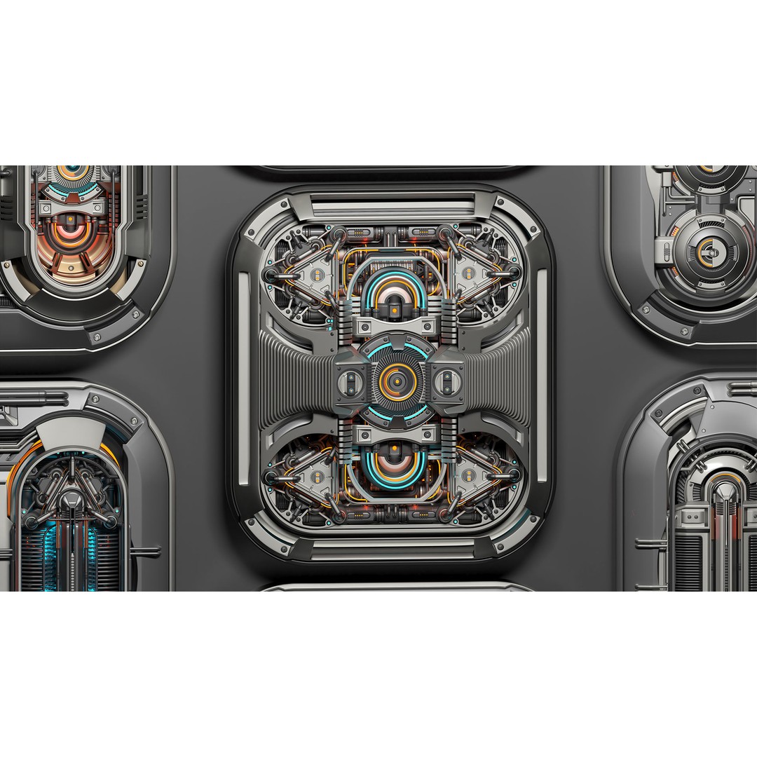 Sci-Fi Kitbash Mega Elements 4 3D Model – High Poly Subdivision Ready, FBX/OBJ - View 20