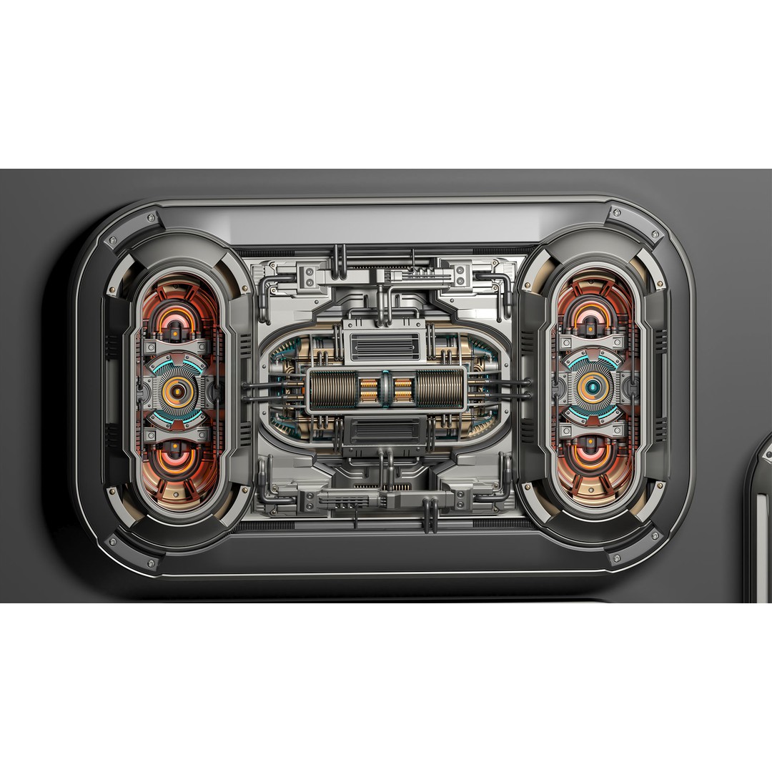 Sci-Fi Kitbash Mega Elements 4 3D Model – High Poly Subdivision Ready, FBX/OBJ - View 25