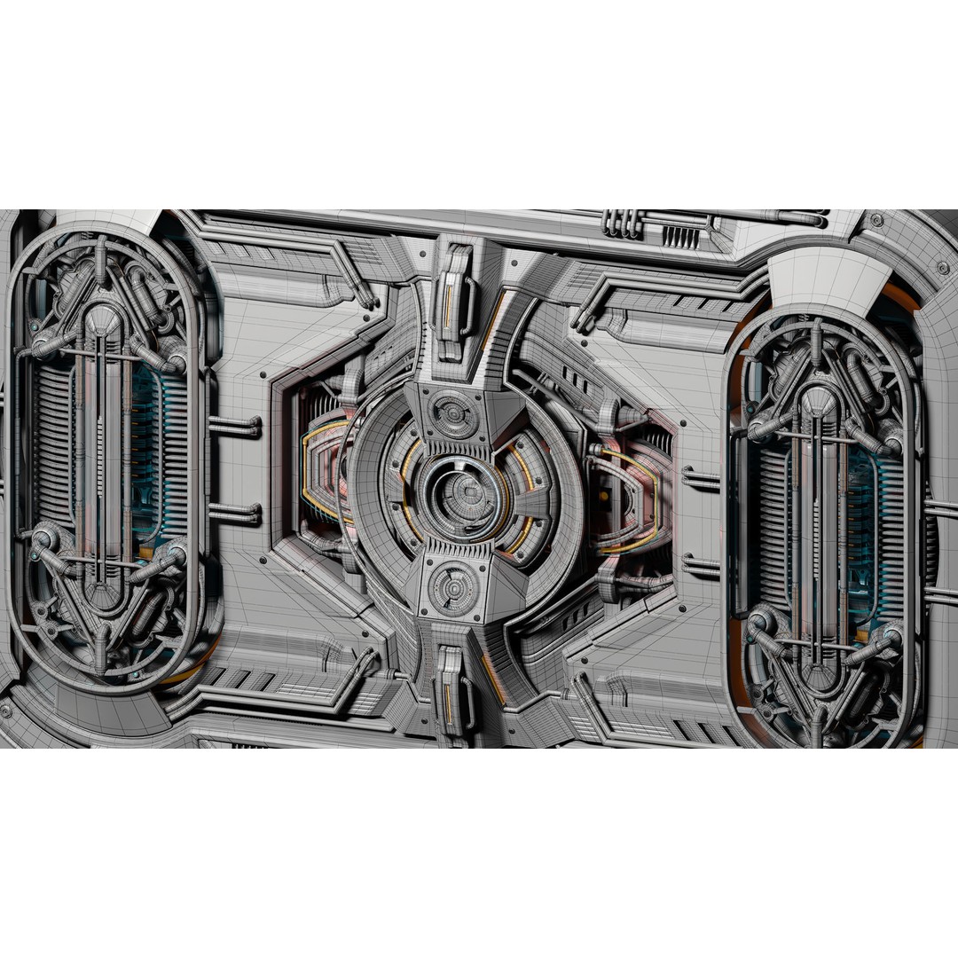 Sci-Fi Kitbash Mega Elements 4 3D Model – High Poly Subdivision Ready, FBX/OBJ - View 8