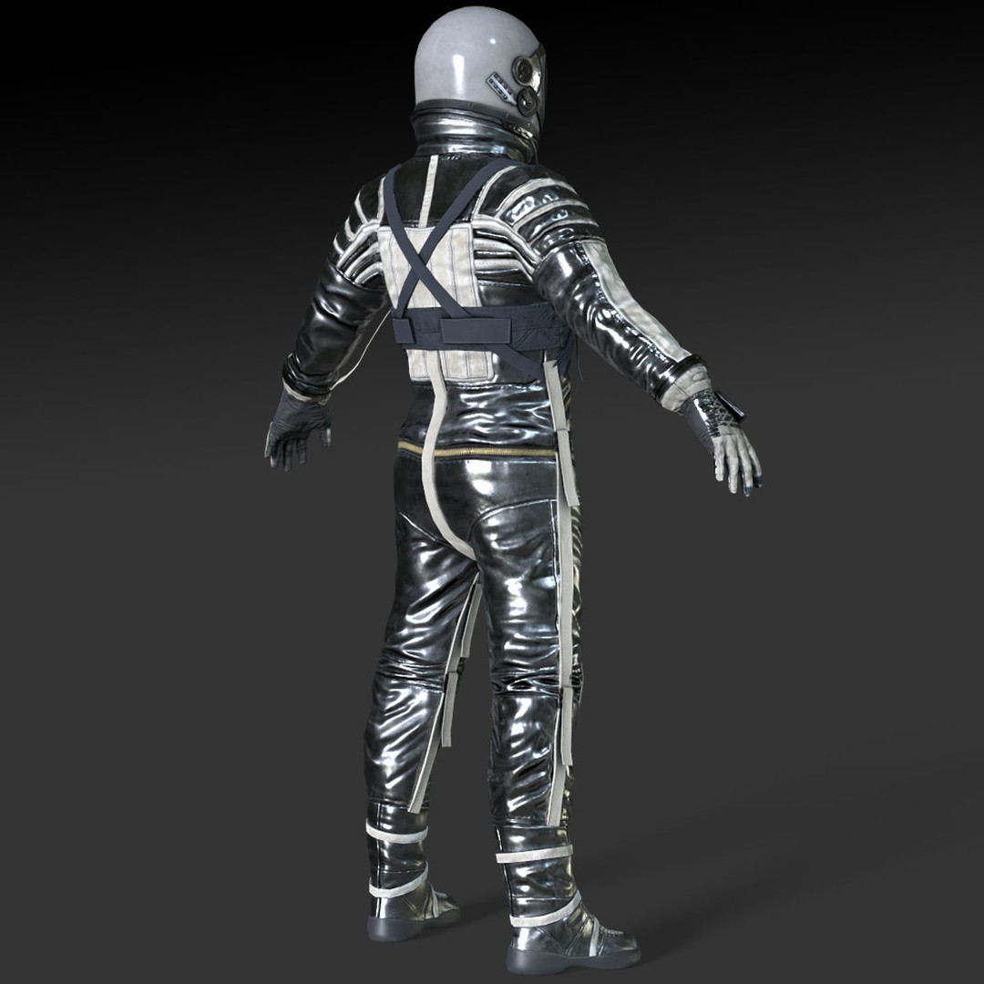 Space Suit 3D Model – Low Poly Rigged Character for Games, FBX - View 12